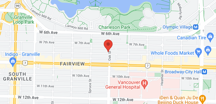 map of 1001 W 8TH AVENUE